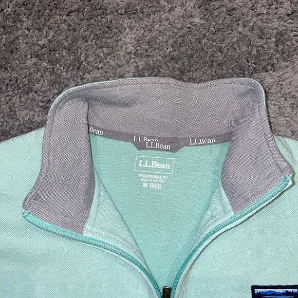 LL Bean Sweater Comfort Stretch Performance Piqué, Quarter-Zip Pullover - Picture 4 of 7